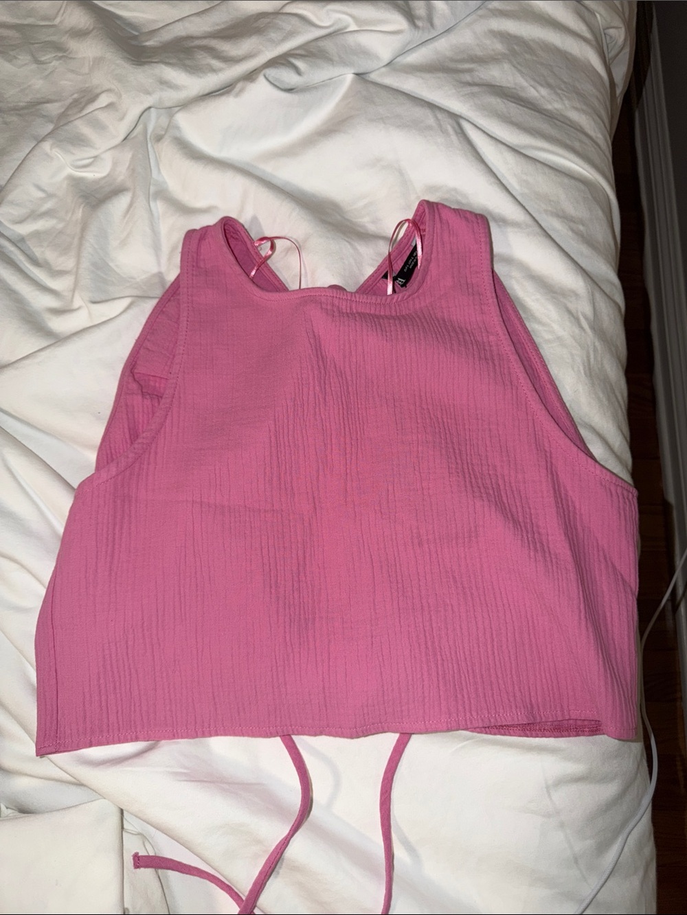 Women's Pink Crop Tank Top